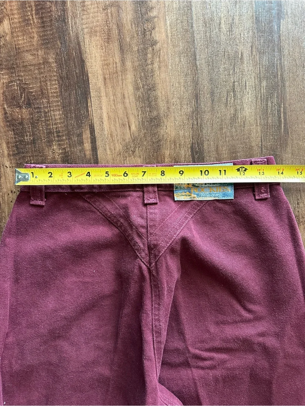 Rockies Vintage Women's Straight-Leg Bareback Burgundy/Plum Chinos